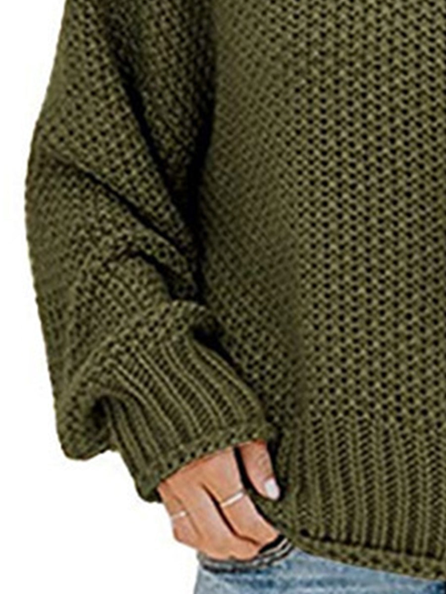 Cozy Turtleneck Oversized Sweater - where wild roots grows