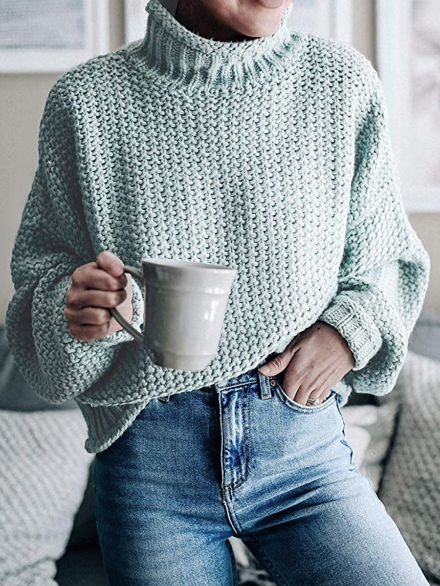 Cozy Turtleneck Oversized Sweater - where wild roots grows