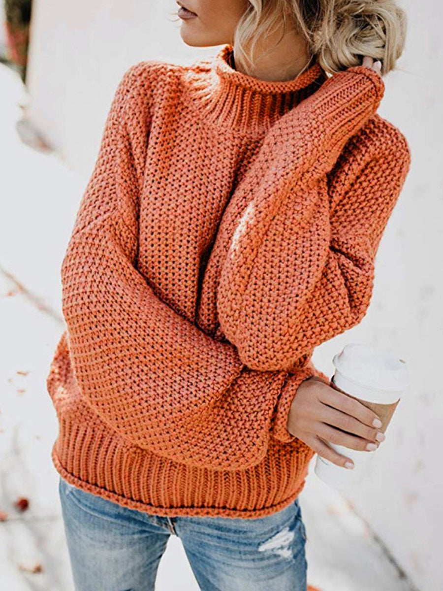 Cozy Turtleneck Oversized Sweater - where wild roots grows