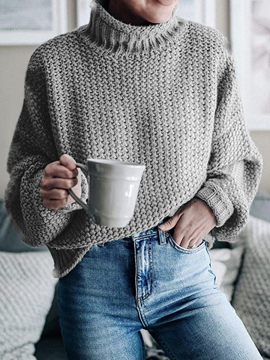 Cozy Turtleneck Oversized Sweater - where wild roots grows