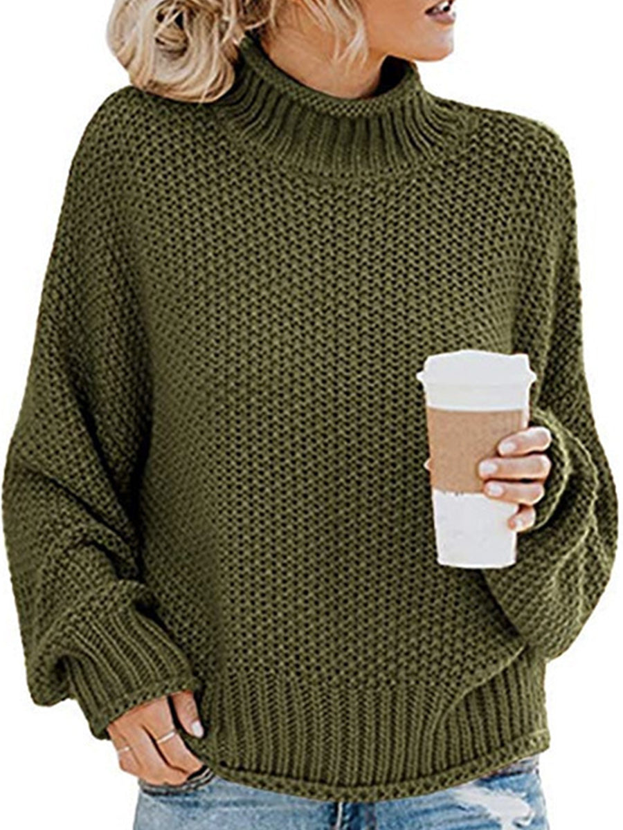 Cozy Turtleneck Oversized Sweater - where wild roots grows