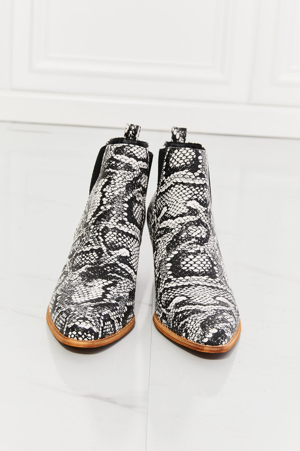 MMShoes Back At It Point Toe Bootie in Snakeskin - where wild roots grows