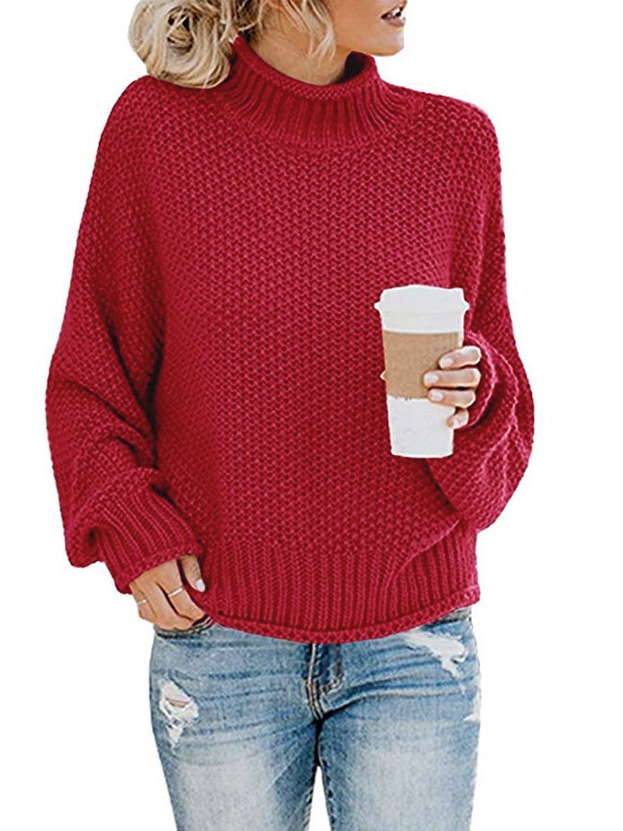 Cozy Turtleneck Oversized Sweater - where wild roots grows