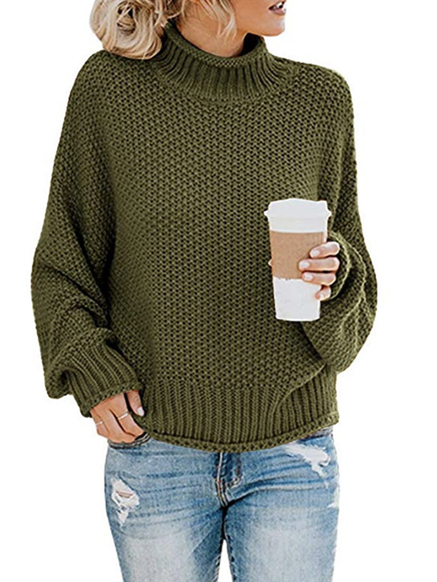 Cozy Turtleneck Oversized Sweater - where wild roots grows