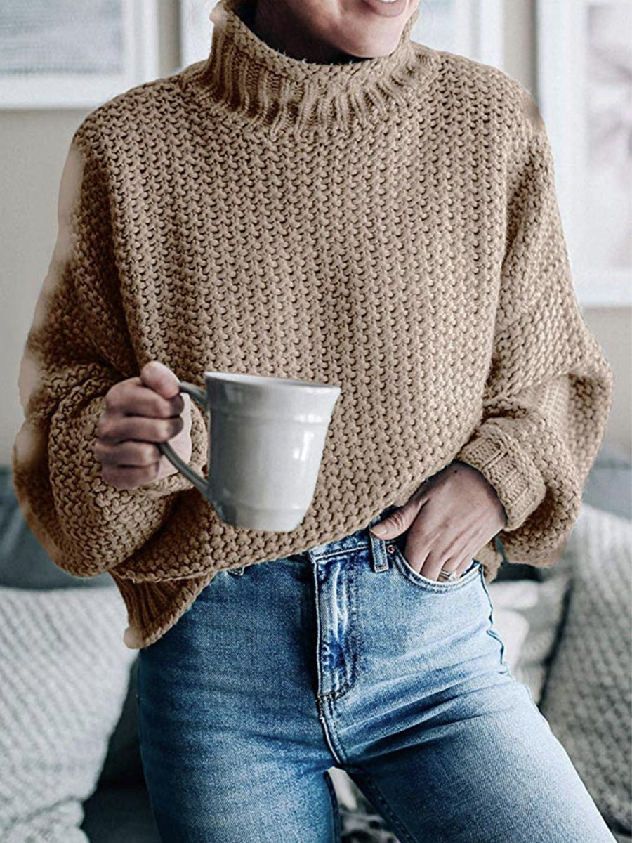 Cozy Turtleneck Oversized Sweater - where wild roots grows