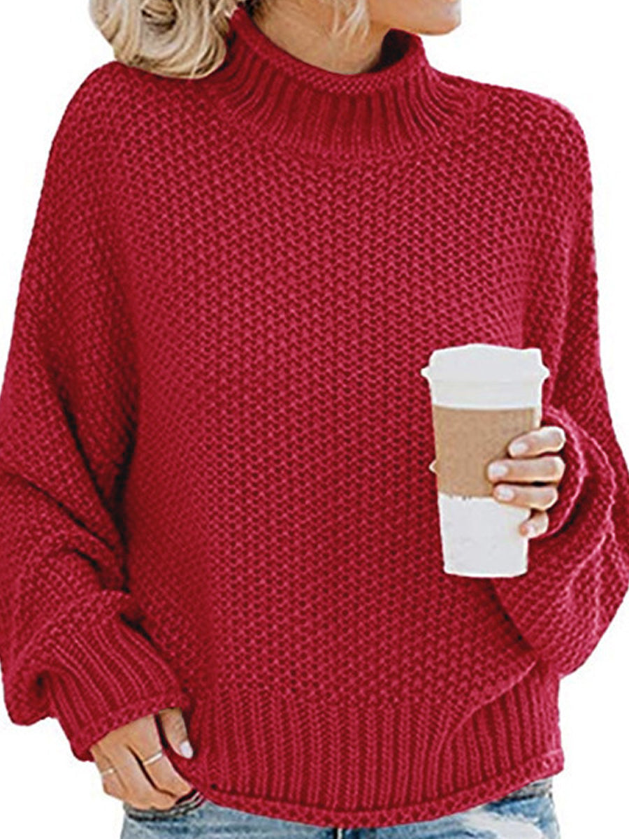 Cozy Turtleneck Oversized Sweater - where wild roots grows