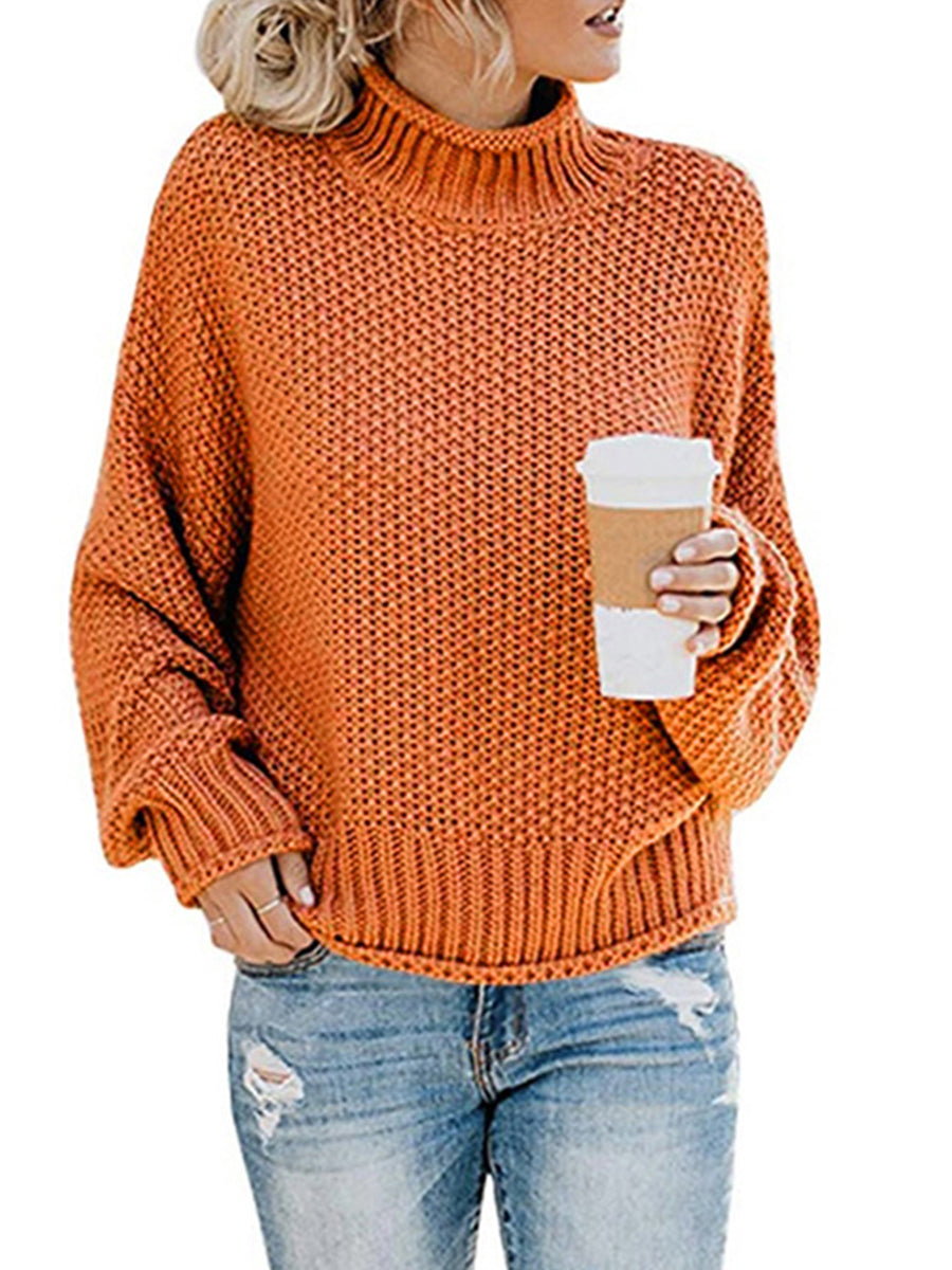 Cozy Turtleneck Oversized Sweater - where wild roots grows