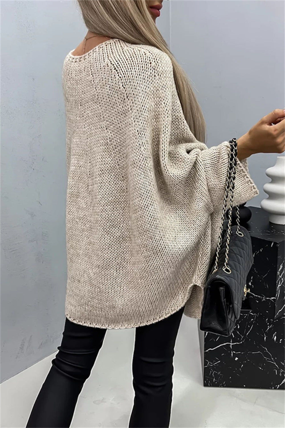 Cozy Batwing Sleeve Pullover Sweater - where wild roots grows