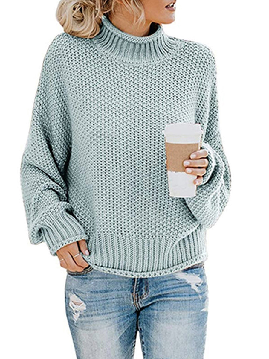 Cozy Turtleneck Oversized Sweater - where wild roots grows