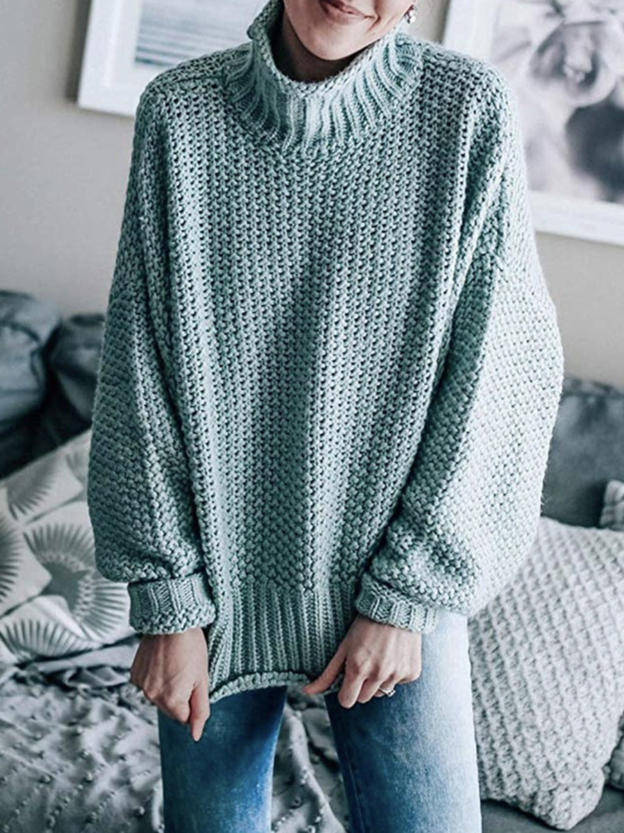 Cozy Turtleneck Oversized Sweater - where wild roots grows